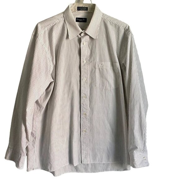 Christian Dior Men's Long Sleeve Button Down Shirt Neck 17 - Picture 1 of 11